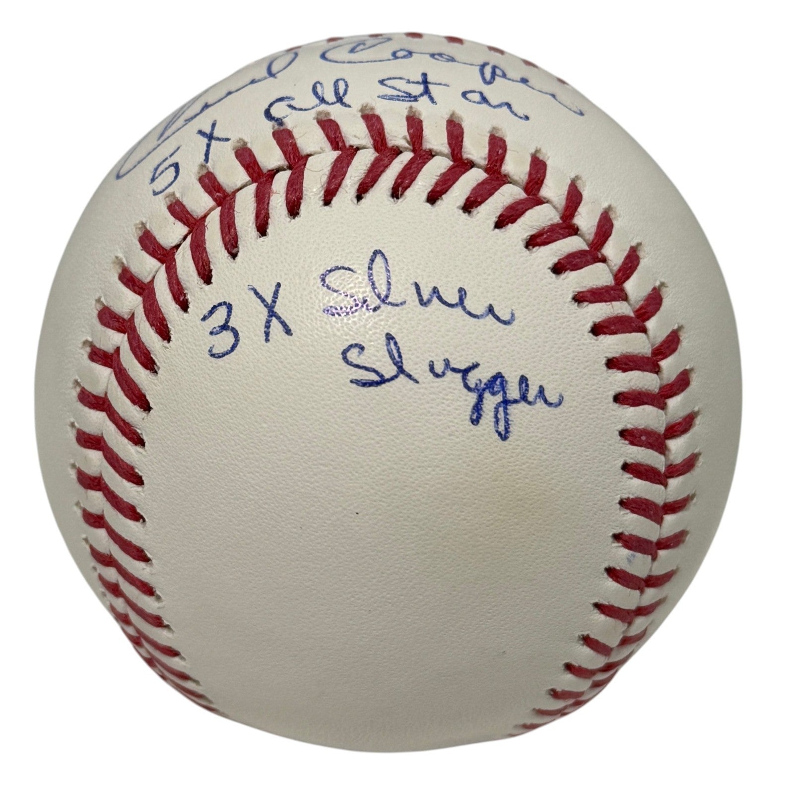 Cecil Cooper Signed Autographed ROMLB Baseball w/ 3x Stat Insc JSA Wit COA2