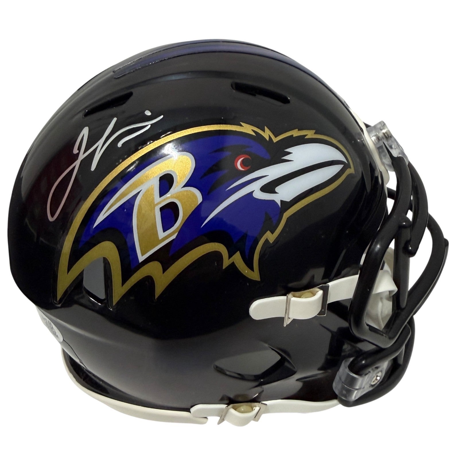 Jamal Lewis Signed Baltimore Ravens Speed Mini Helmet JSA Witness COA0