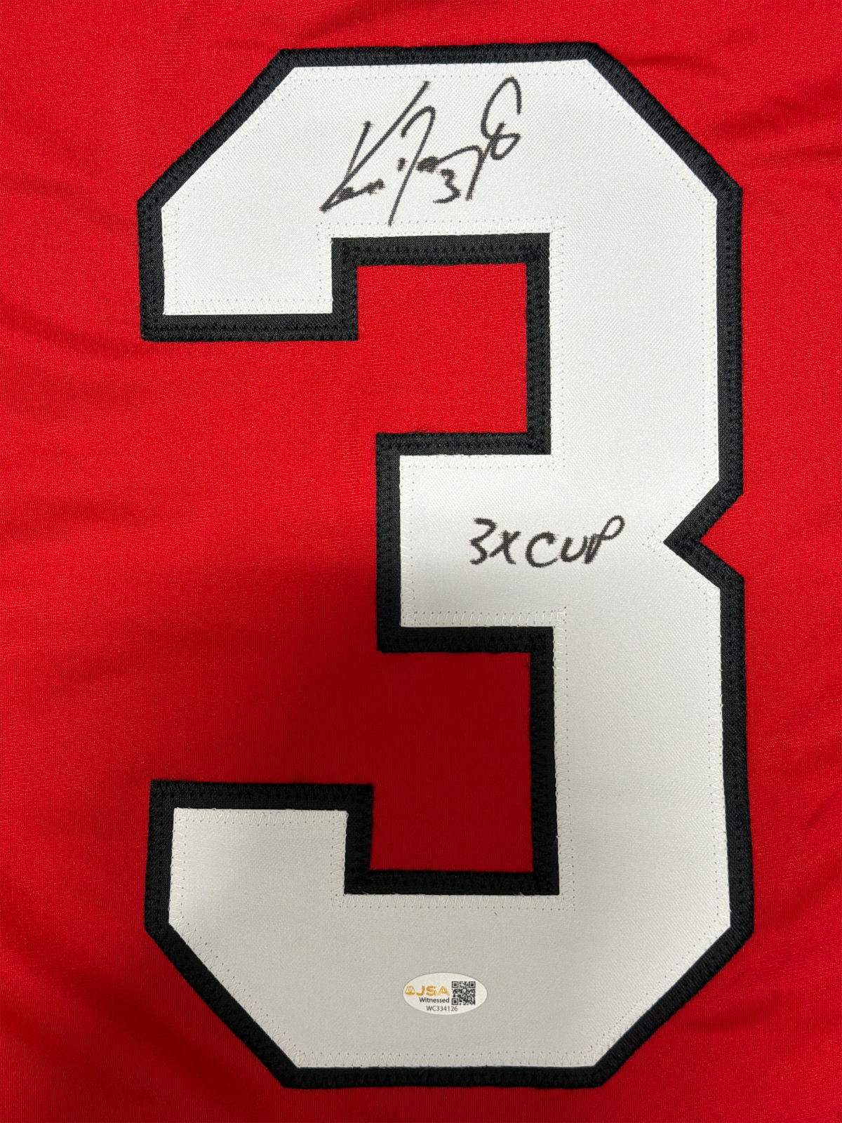 Ken Daneyko Signed New Jersey Devils Custom Jersey w/ 3x Cup JSA Witness COA1
