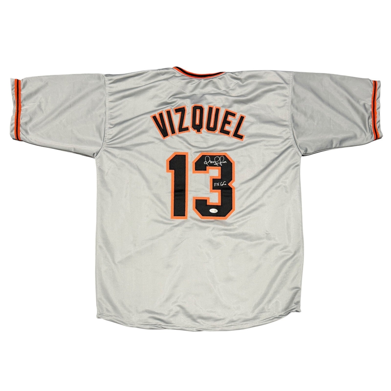 Omar Vizquel Signed San Francisco Giants Custom Jersey w/ 11x GG JSA Witness COA0