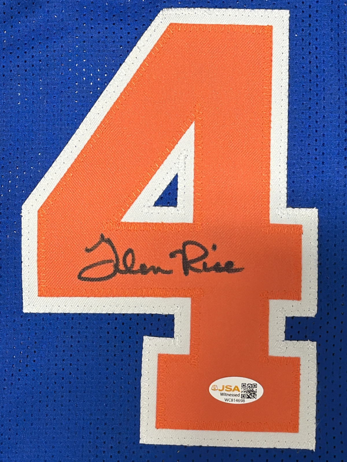 Glen Rice Signed Autographed New York Knicks Custom Jersey JSA Witness COA1