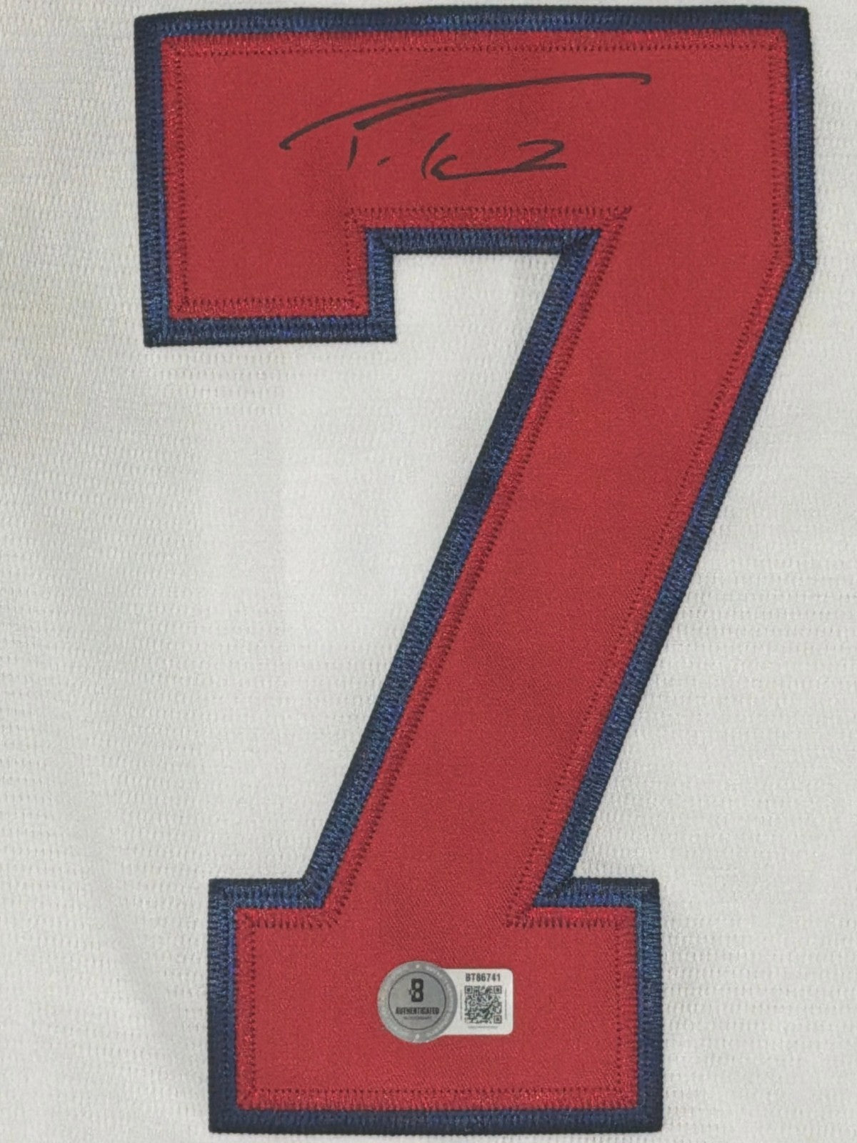 Trea Turner Signed Washington Nationals Custom Replica Jersey BAS COA1