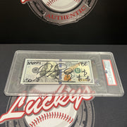 Floyd Mayweather Jr. Signed $100 Bill US Currency x4 Inscription PSA Auth Auto P0