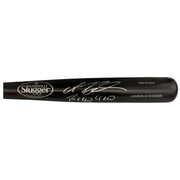Andrew Fischer Signed Black Louisville Slugger Bat w/ Brew Crew JSA Witness COA0