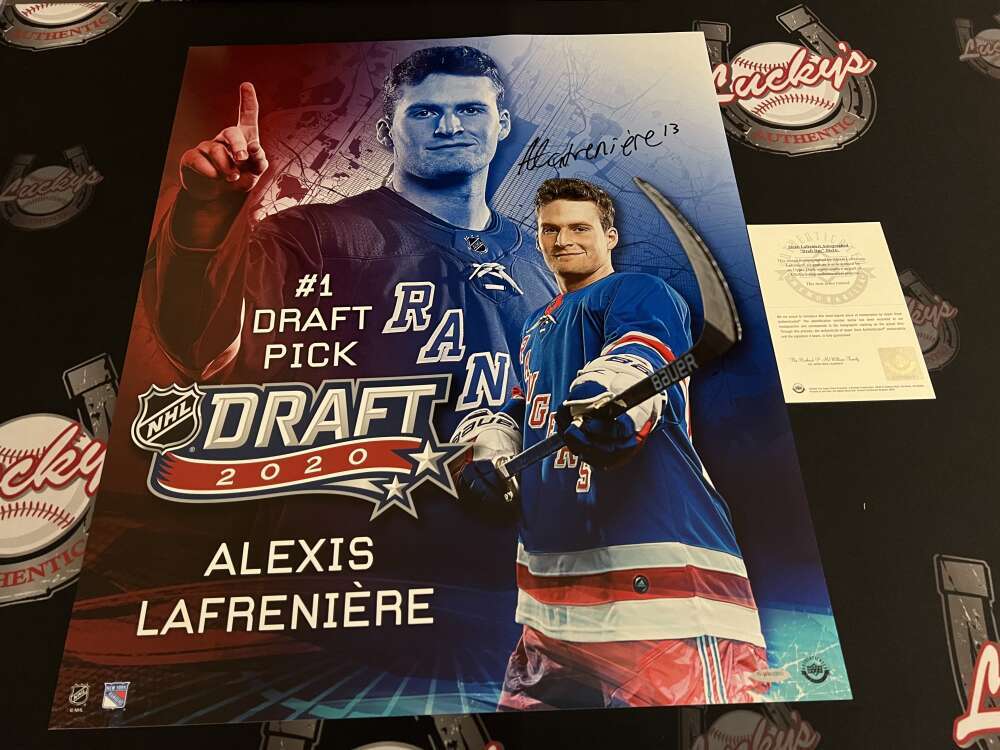 Alexis Lafreniere Signed 20x24 Photo Draft Day Upper Deck UDA COA NY Rangers4