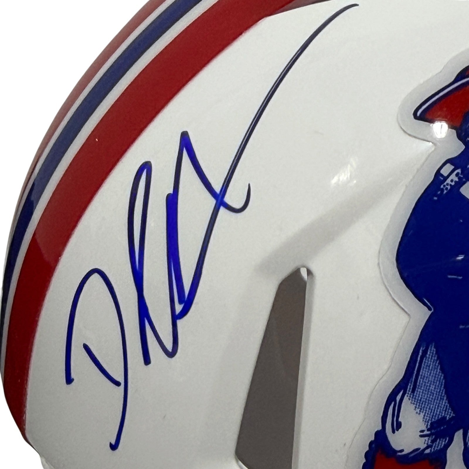 David Andrews Signed Patriots TB Mini Helmet w/ 2x SB Champ JSA Witness COA1
