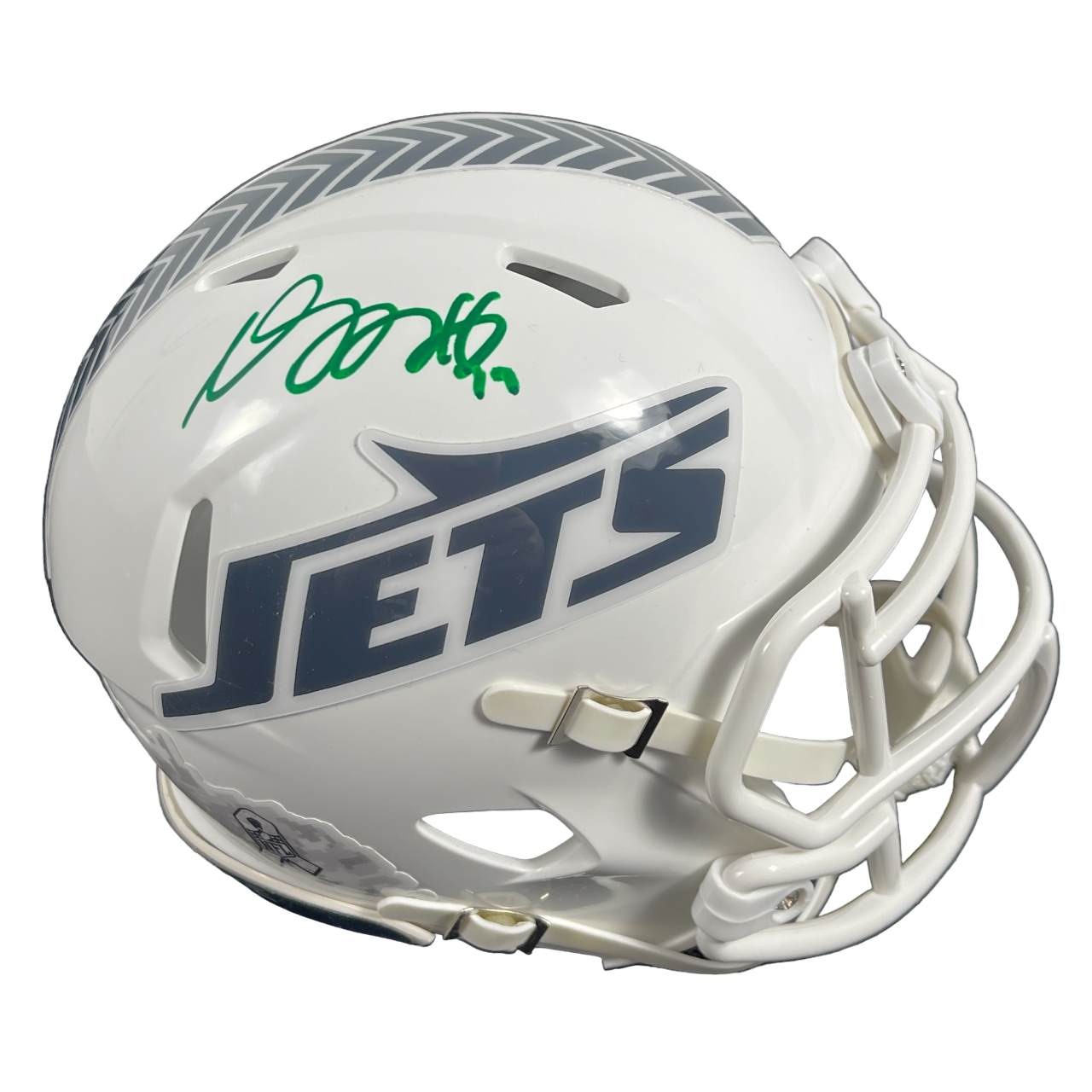 Davante Adams Signed New York Jets 24 Salute Mini Helmet Beckett Wit BAS COA0