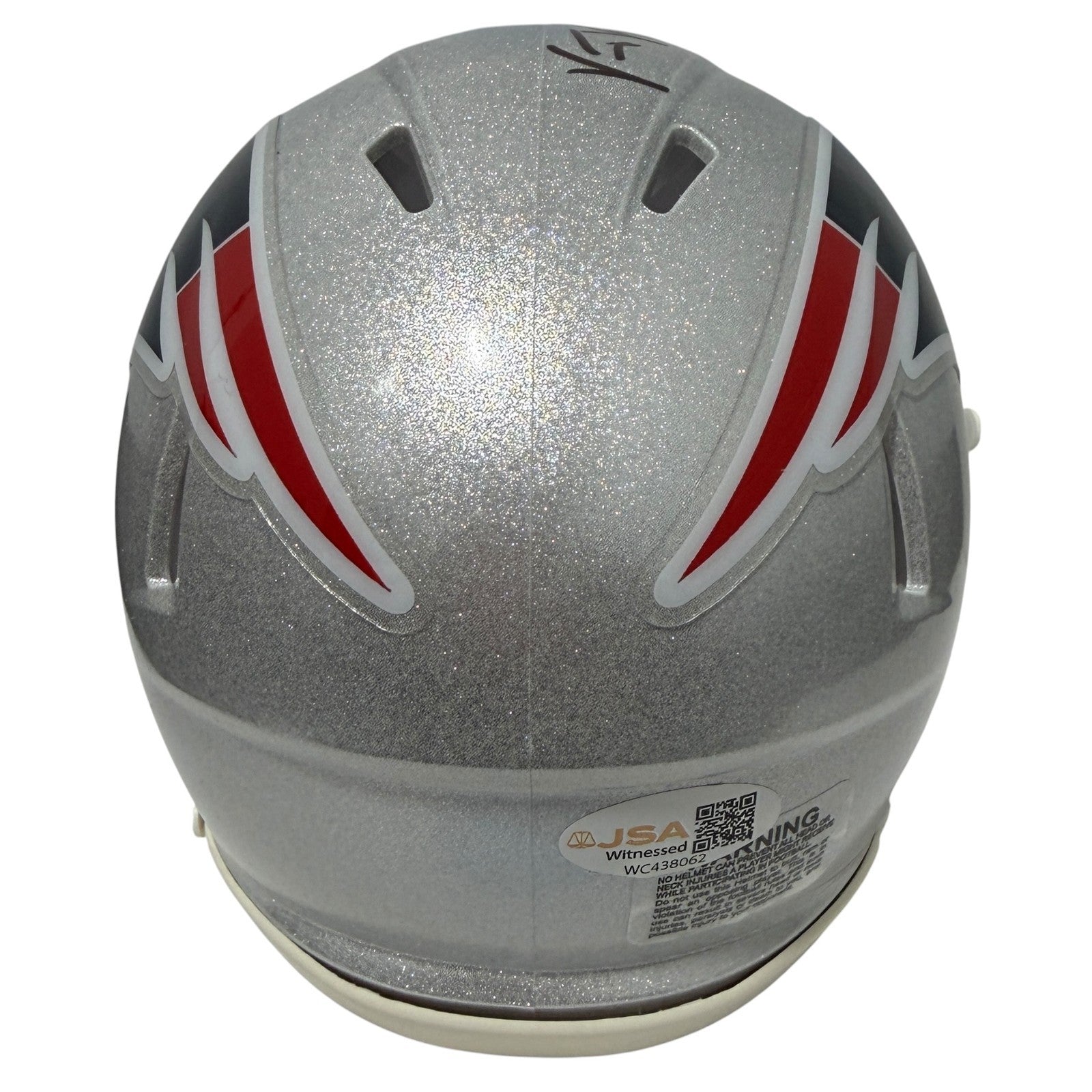 Vince Wilfork Signed New England Patriots Speed Mini Helmet JSA Witness COA2