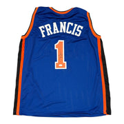Steve Francis Signed Autographed New York Knicks Custom Jersey JSA Witness COA0