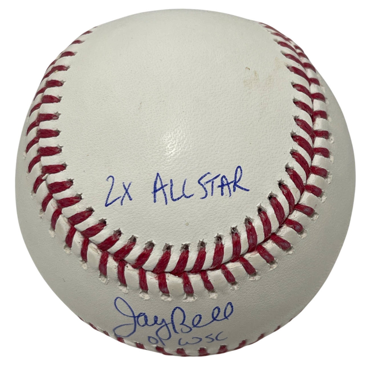 Jay Bell Signed ROMLB Baseball w/ 01 WSC + 2 AS + 93 GG/SS Beckett Wit BAS COA1