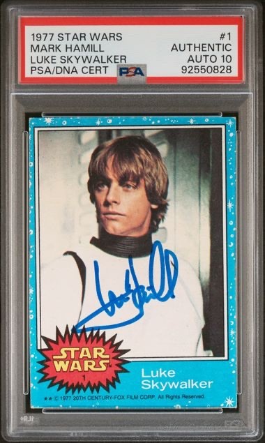 Mark Hamill 1977 Topps Star Wars #1 Luke Skywalker Signed PSA 10 Auto Authentic0