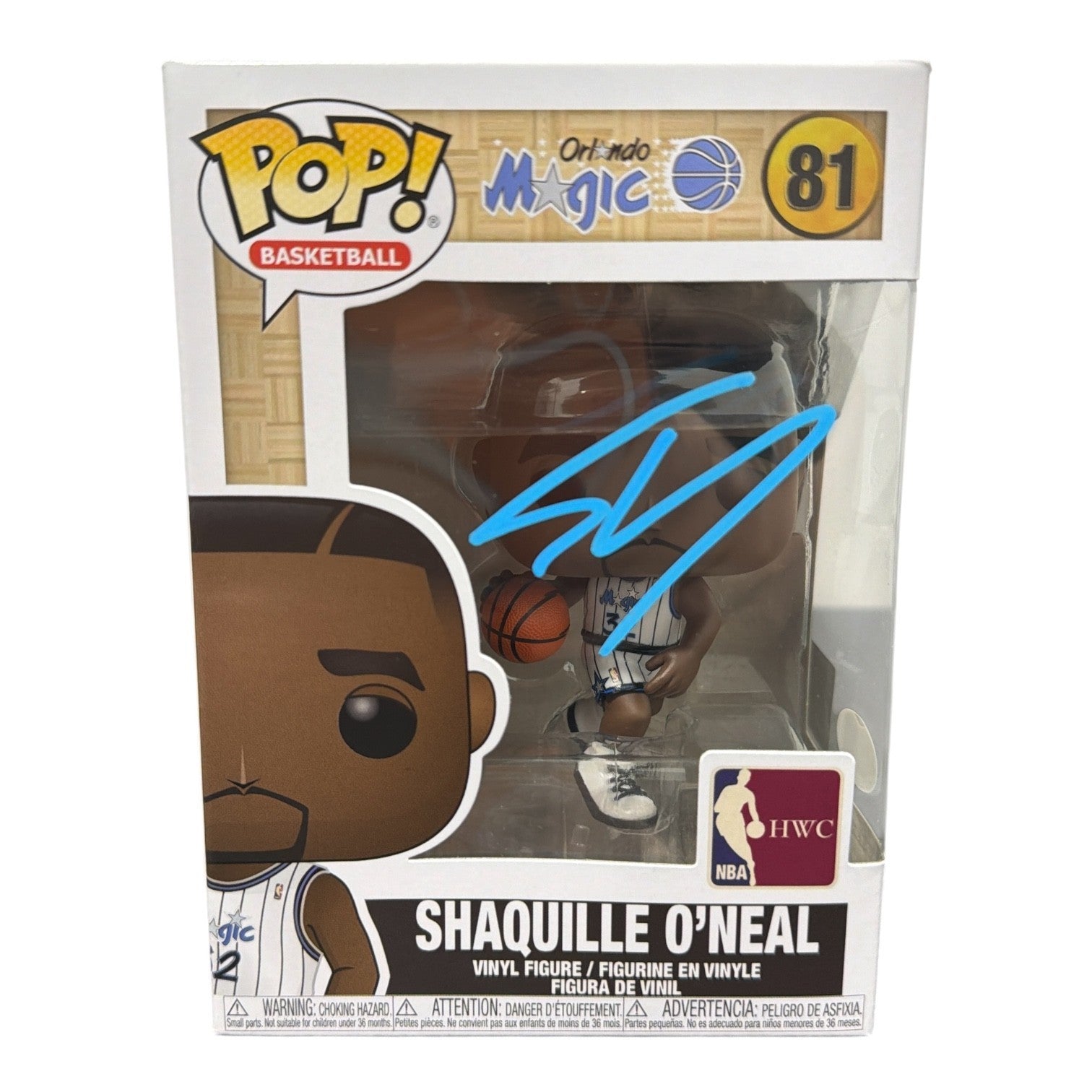 Shaquille O'Neal Signed Orlando Magic NBA HWC Funko Pop #81 JSA Witness COA Shaq0