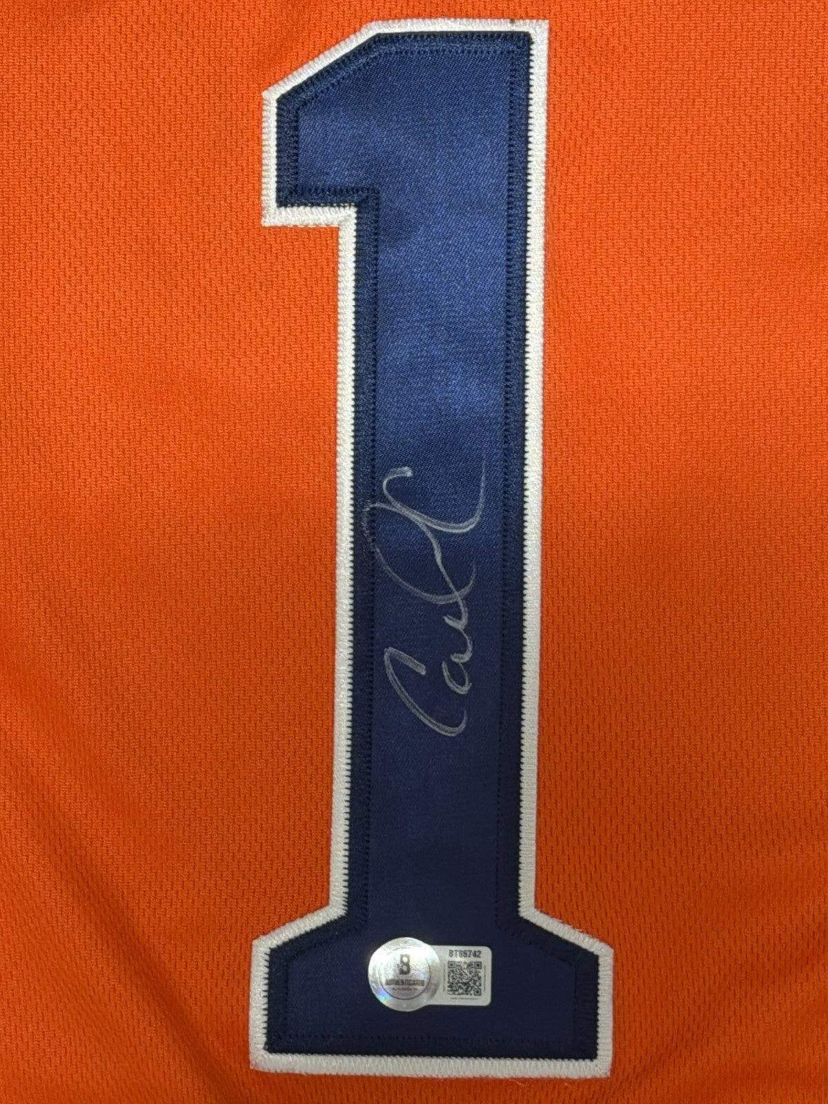 Carlos Correa Signed Houston Astros Custom Replica Jersey Beckett BAS COA1