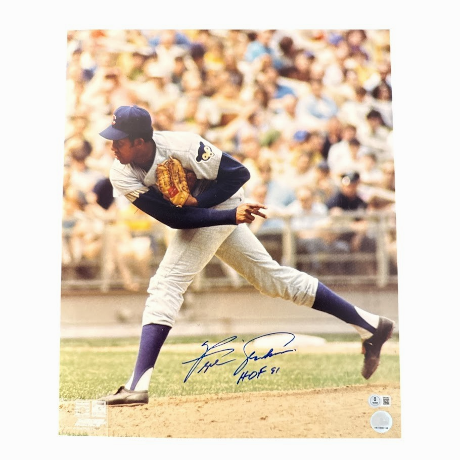 Fergie Jenkins Signed Cubs 16x20 Photo File w/ HOF 91 Beckett Witness BAS COA0