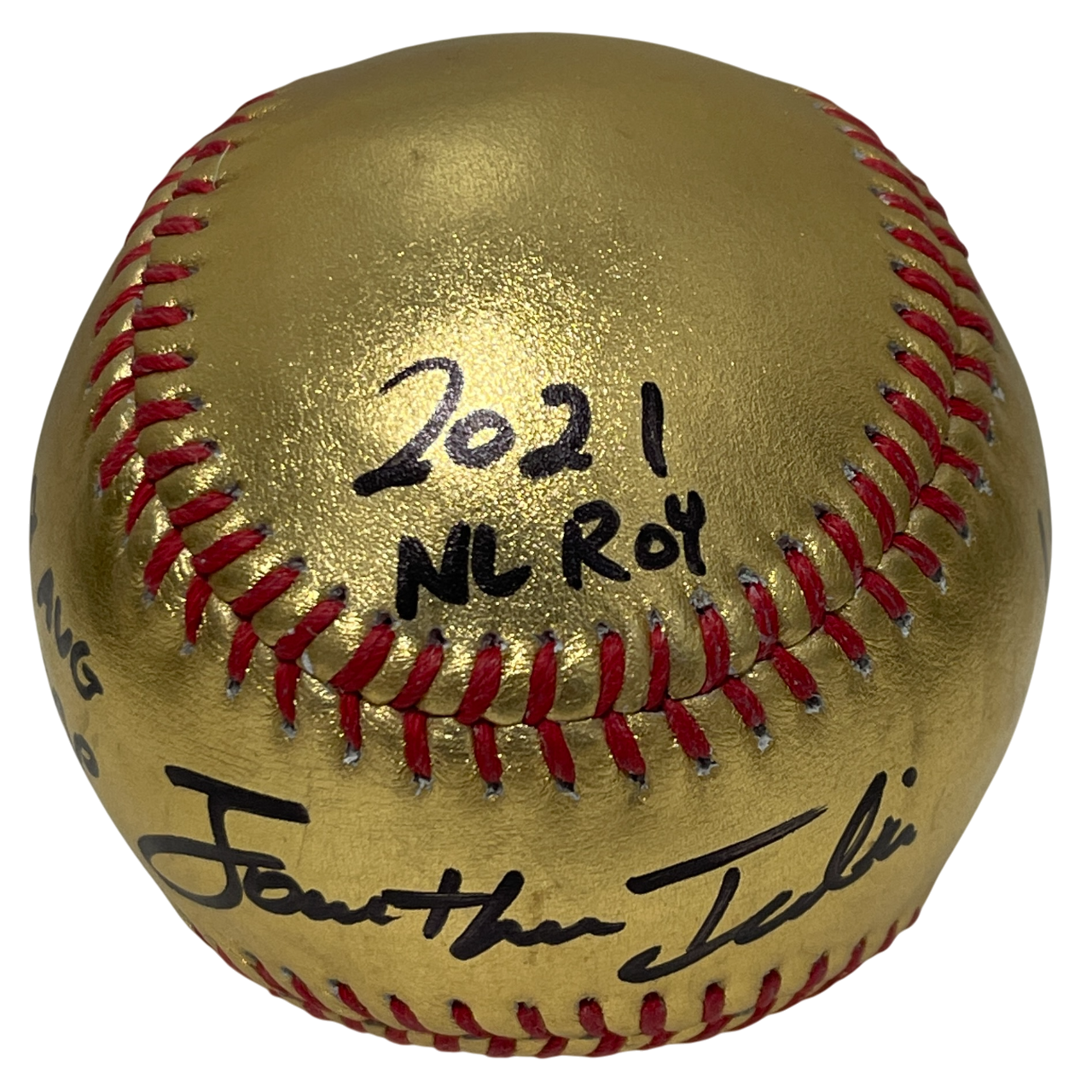 Jonathan India Signed Gold ROMLB Baseball w/ ROY + Stat PSA ITP HOLO COA Royals1