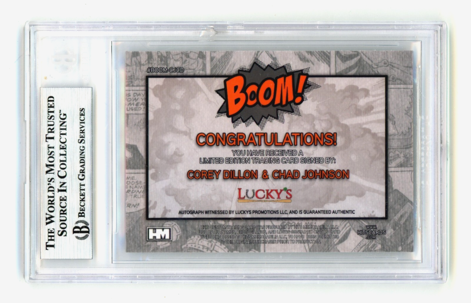 Corey Dillon Chad Johnson 2024 Hits Memorabilia BOOM Silver Signed BGS BAS Auto1