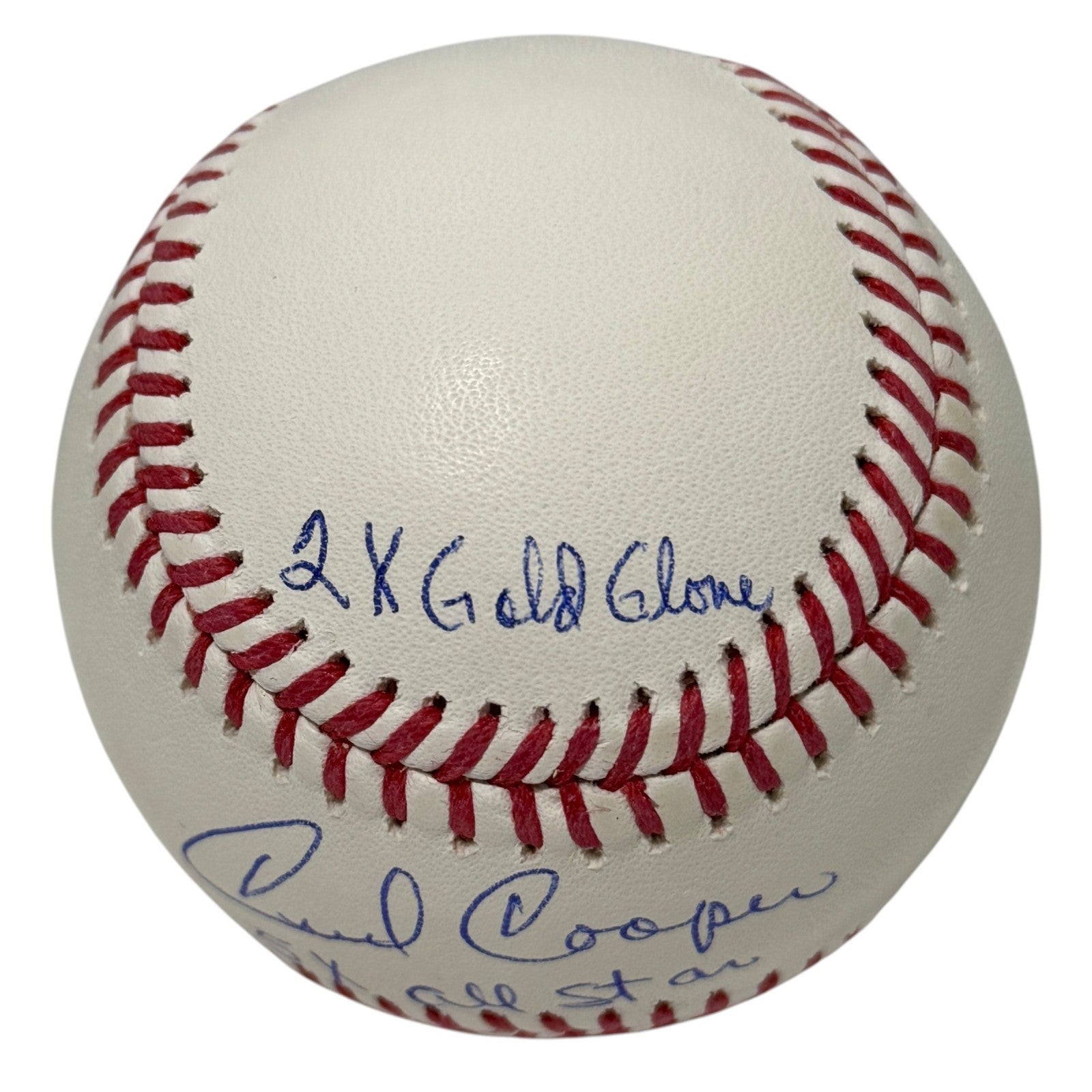 Cecil Cooper Signed Autographed ROMLB Baseball w/ 3x Stat Insc JSA Wit COA1