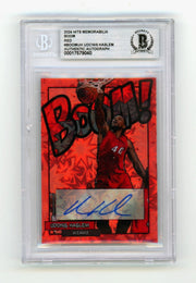 Udonis Haslem 2024 Hits Memorabilia BOOM Red /5 Signed BGS BAS Auto Miami Heat0
