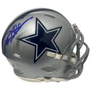 Deion Sanders Signed Dallas Cowboys Speed Mini Helmet Beckett Witness BAS COA0