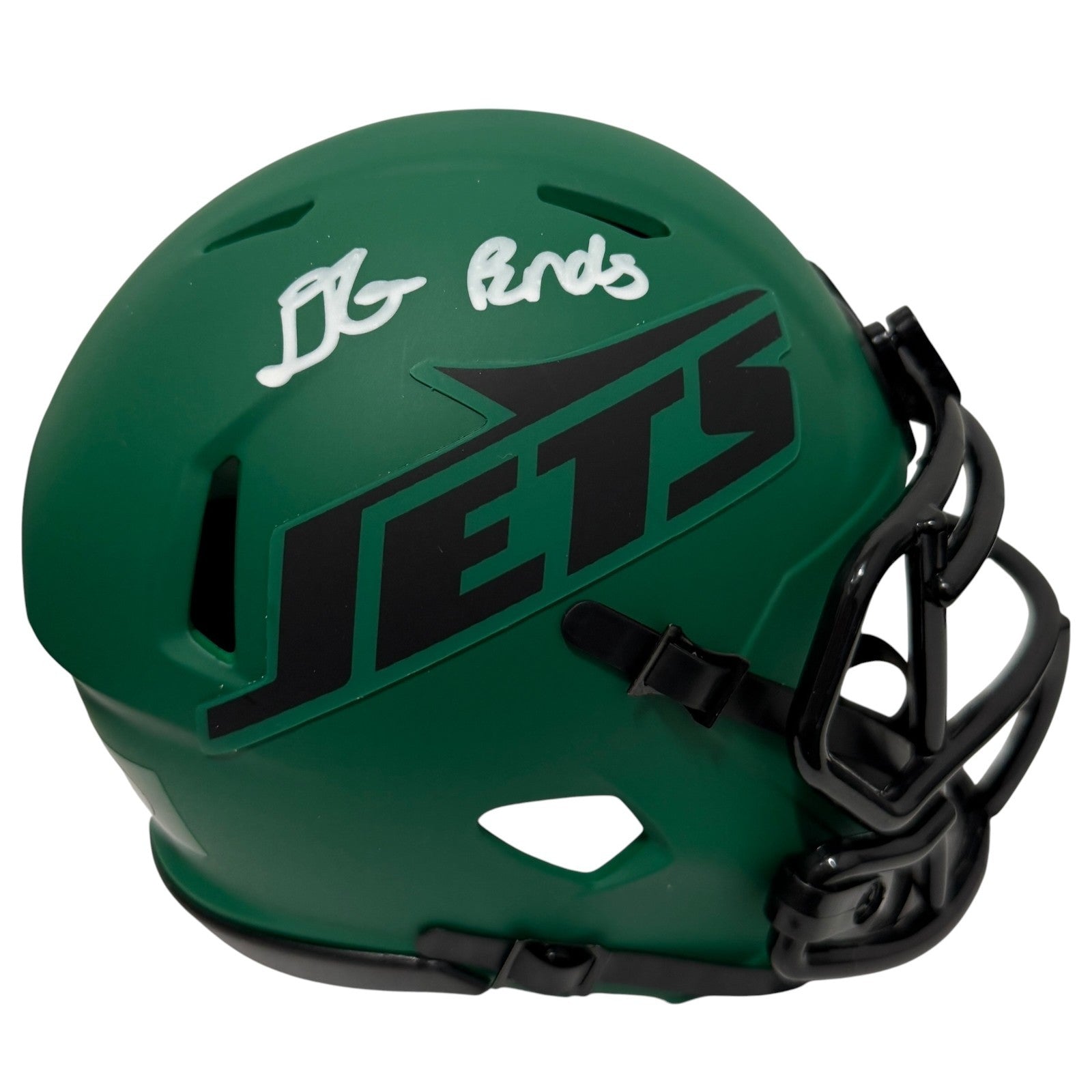 D'Angelo Ponds Signed New York Jets Rave Mini Helmet JSA Witness COA0