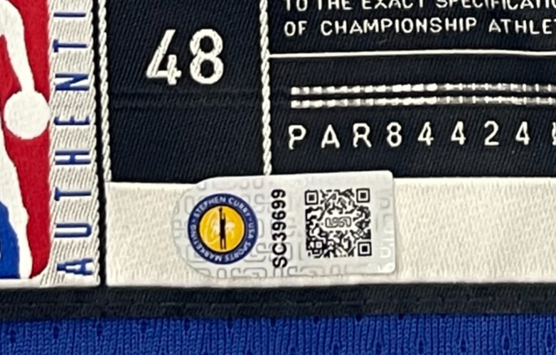 Stephen Curry Signed GS Warriors Nike Swingman Blue Jersey Upper Deck UDA COA3