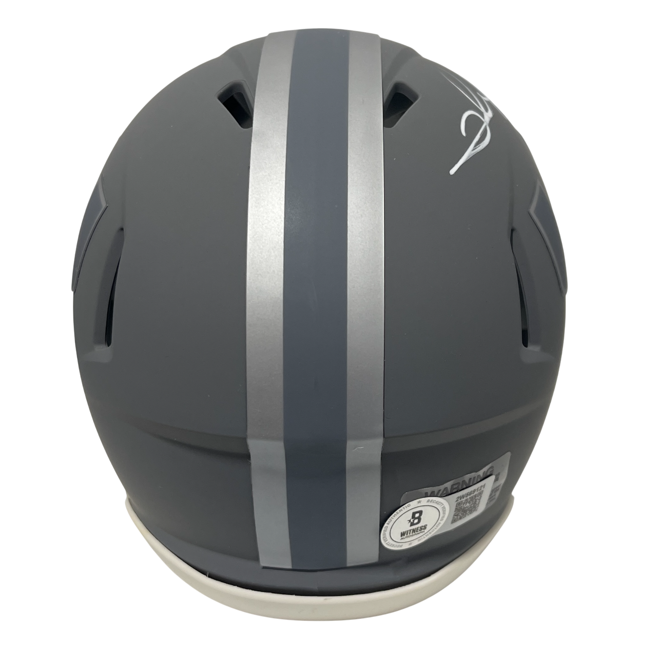 Clinton Portis Signed Miami U Slate Mini Helmet Beckett Witness BAS COA2