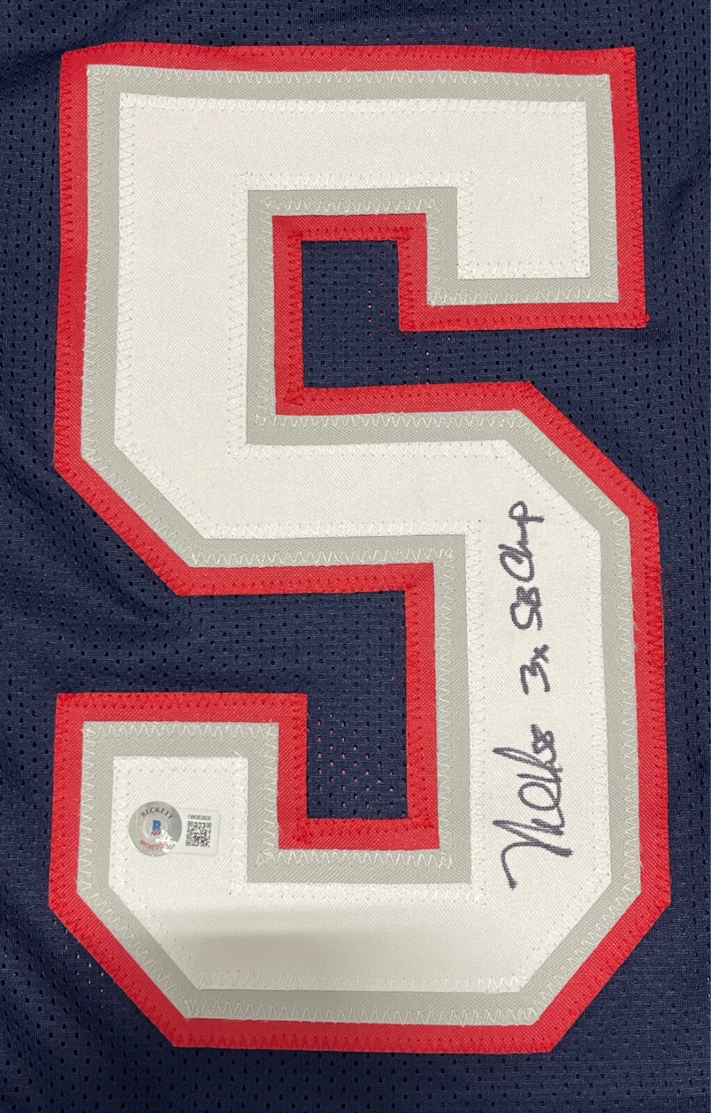 Matt Chatham Signed Patriots Custom Jersey w/ 3x SB Champ Beckett Wit BAS COA1