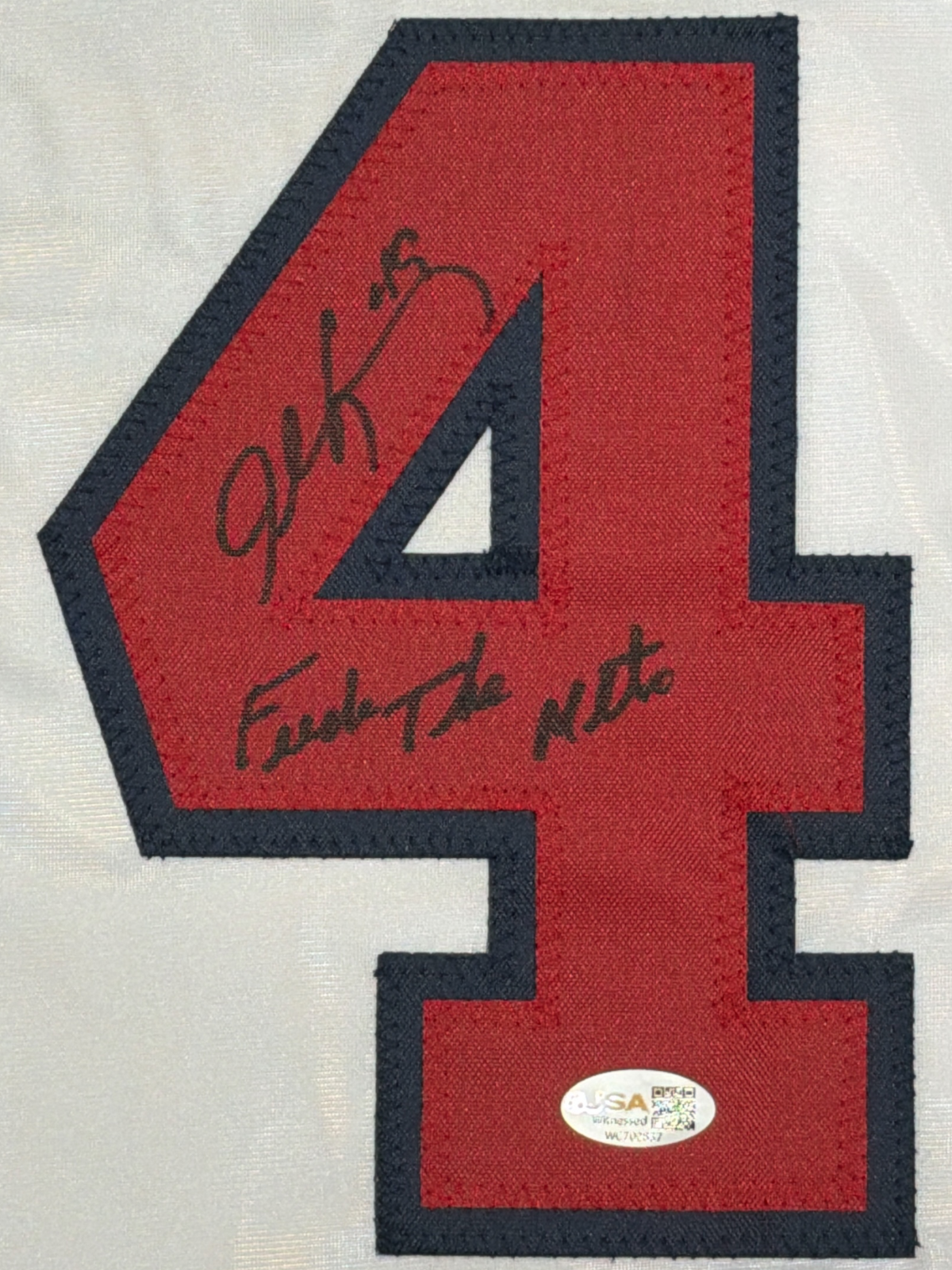 John Rocker Signed Atlanta Braves Custom Jersey w/ F**K the Mets JSA Witness COA1