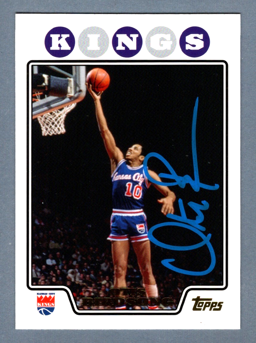 Otis Birdsong Signed 2008-09 Topps NBA #187 Gold Foil LSCM COA Kansas City Kings0
