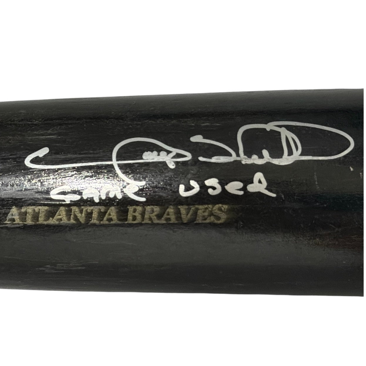 Gary Sheffield Signed Game Used Sam Bat Black Bat JSA COA Braves B1