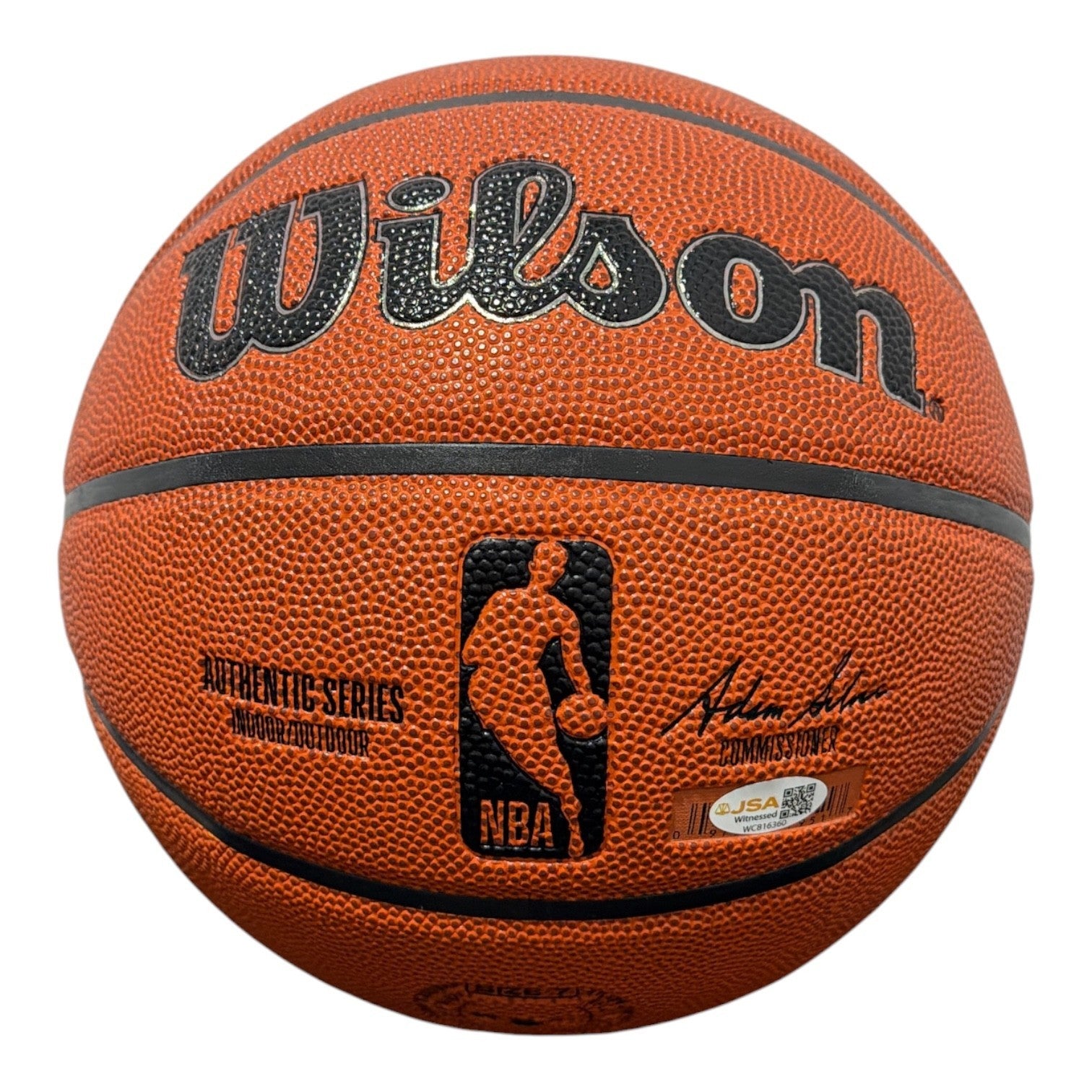 Bob McAdoo Signed Wilson NBA Basketball w/ HOF 2000 JSA Witness COA3