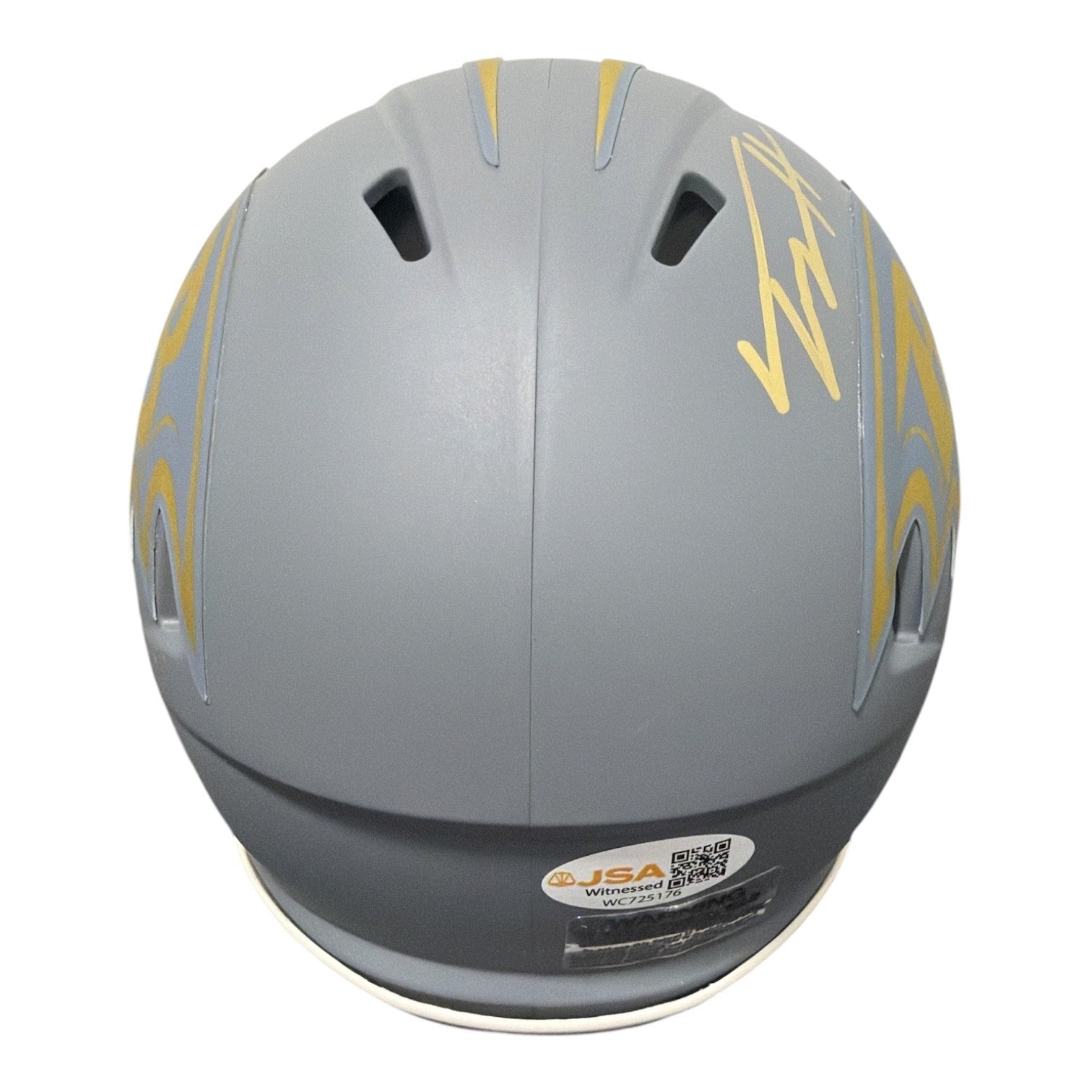 Trey Hendrickson Signed Baltimore Ravens Slate Mini Helmet JSA Witness COA2