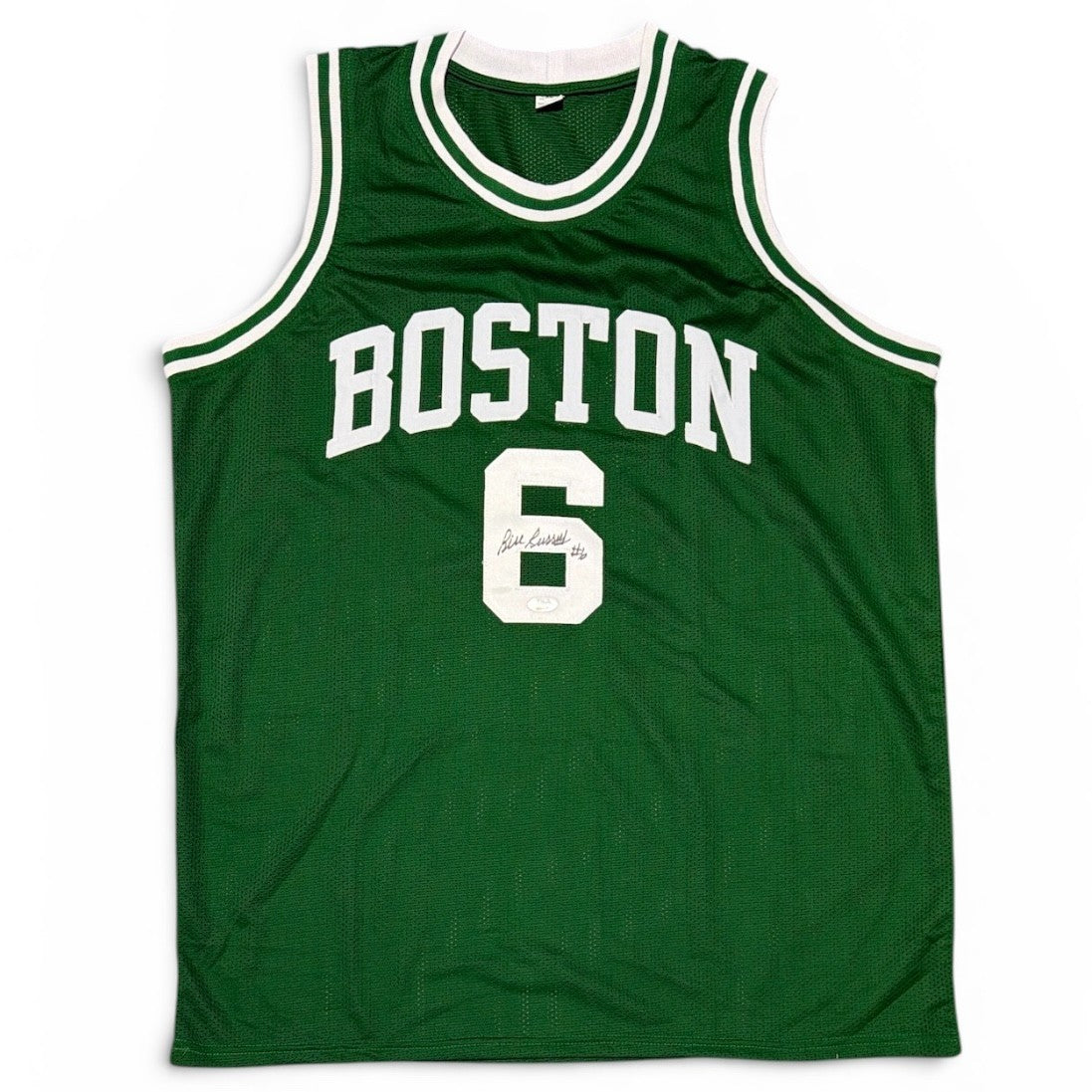 Bill Russell Signed Autographed w/ #6 Insc. Boston Celtics Custom Jersey JSA LOA0