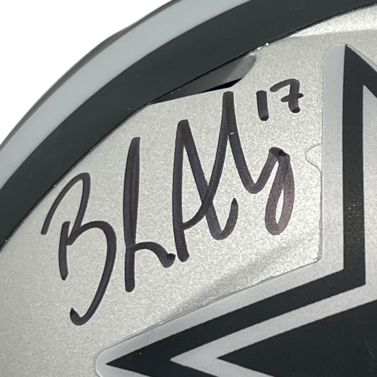 Brandon Aubrey Signed Dallas Cowboys Rave Mini Helmet Beckett Witness BAS COA1