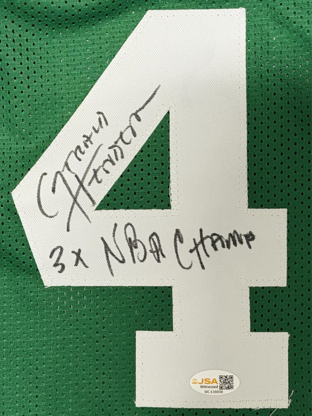 Gerald Henderson Signed Celtics Custom Jersey w/ 3x NBA Champ JSA Witness COA1