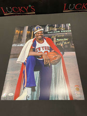 Bernard King Signed 16x20 Photo Fanatics JSA COA w/ HOF 2013 + The King of NY0