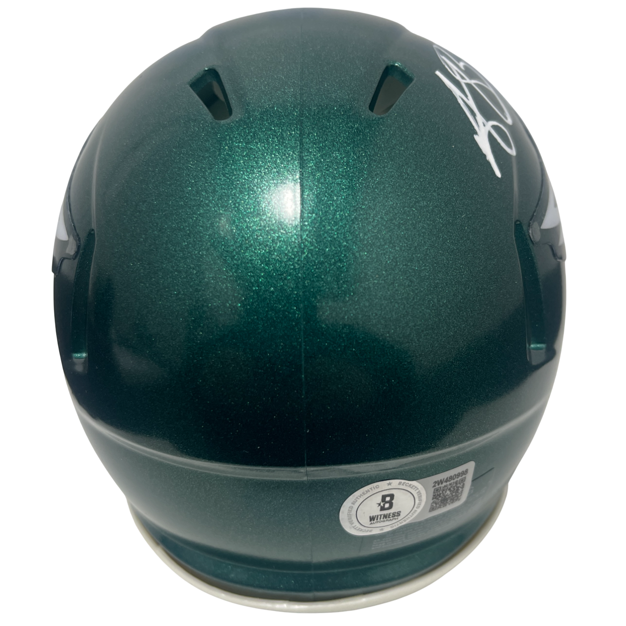 AJ Brown Signed Philadelphia Eagles Speed Mini Helmet Beckett Witness BAS COA2