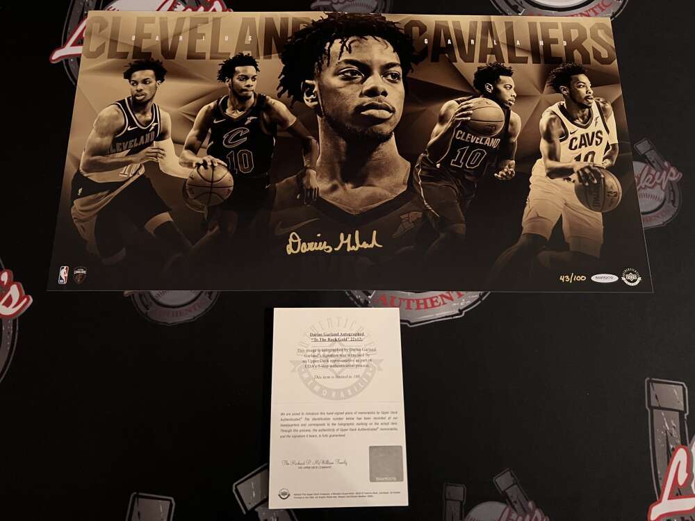 Darius Garland Signed 22x12 Photo To The Rack Gold /100 Upper Deck UDA COA3
