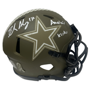 Brandon Aubrey Signed Salute 23 Mini Helmet w/ Americas Kicker Beckett BAS COA0