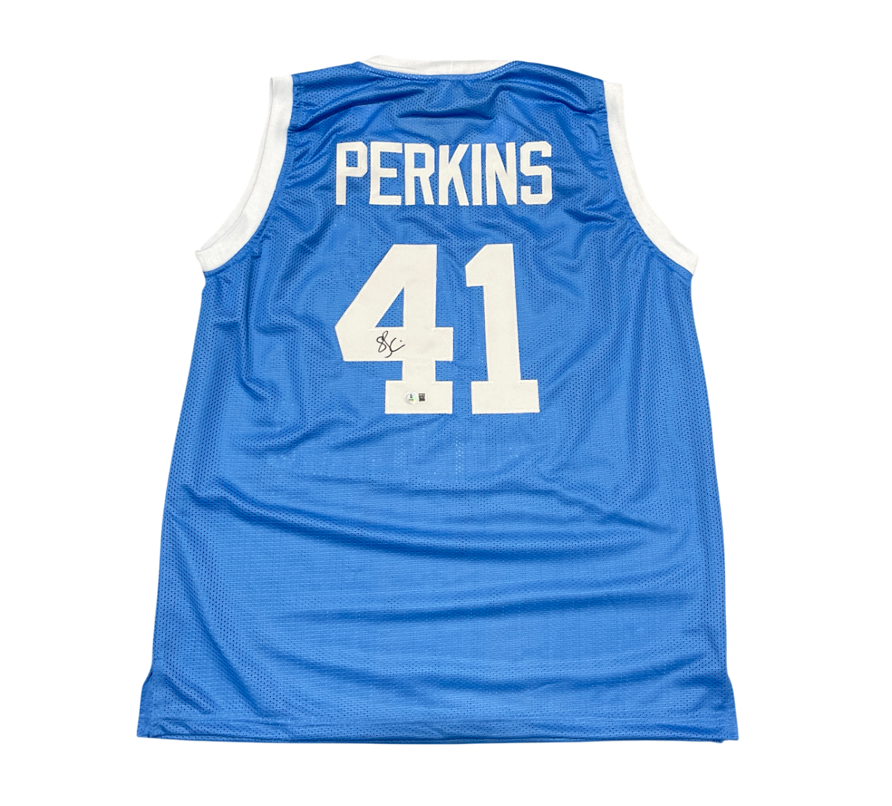 Sam Perkins Signed North Carolina UNC Custom Jersey Beckett Witness BAS COA0