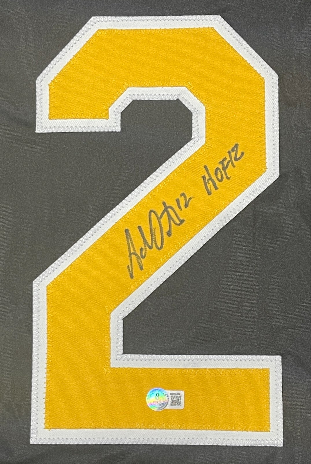 Adam Oates Signed Boston Bruins Custom Jersey w/ HOF 12 Beckett Witness BAS COA1