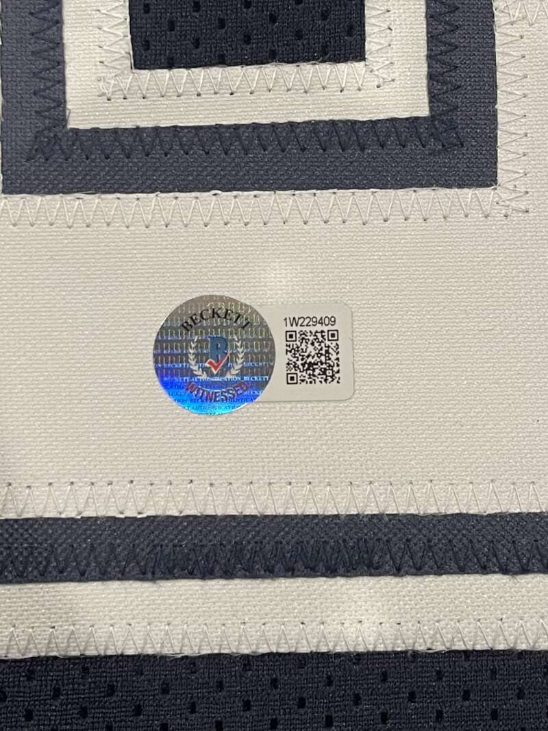 Rico Dowdle Signed Dallas Cowboys Custom Jersey w/ 2 Insc Beckett W BAS COA3