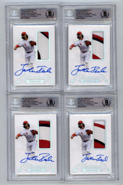 Jonathan India 2021 Hits Memorabilia Champions Silver Patch Auto RC #/10 BGS BAS0