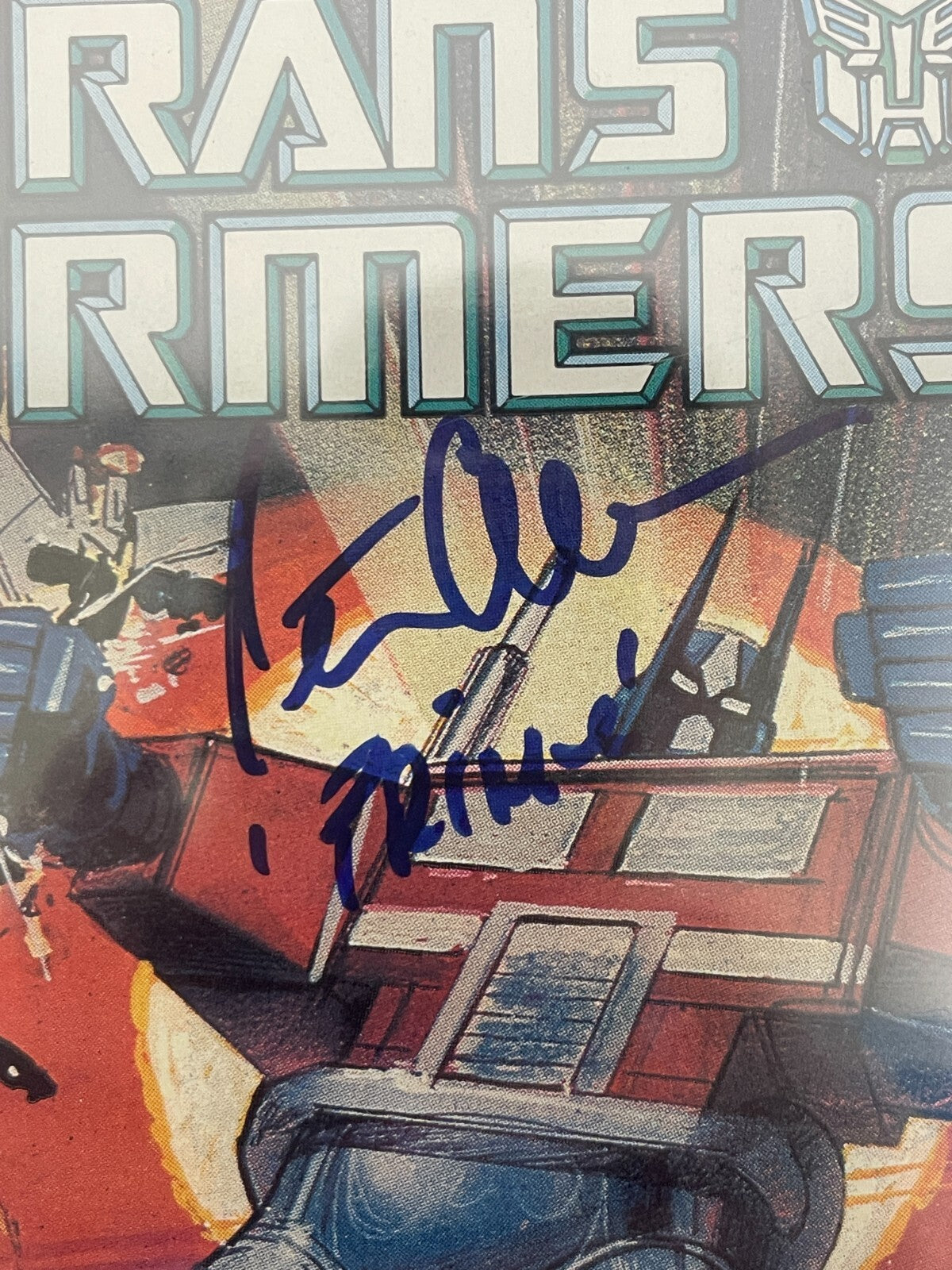 Peter Cullen Signed Marvel Transformers 1 September 1984 Newsstand CGC 8.5 Prime1