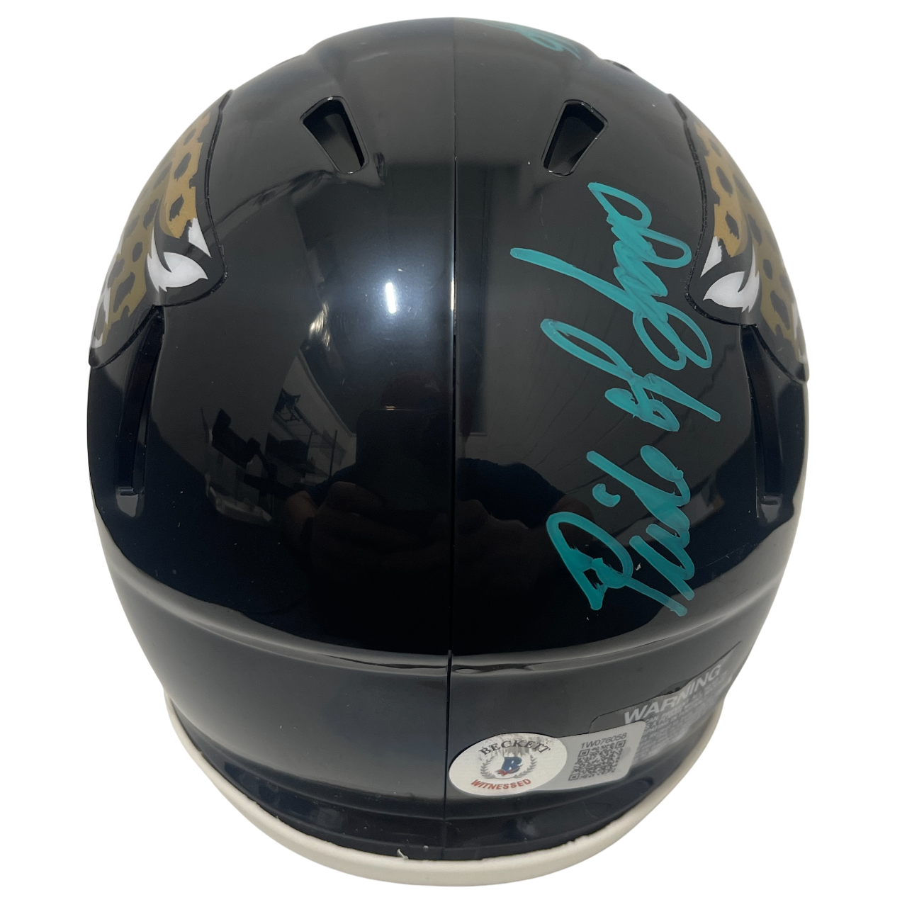 Jimmy Smith Signed Jaguars Speed Mini Helmet w/ Ins Beckett Witness BAS COA3