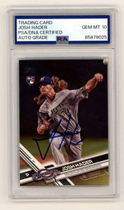 Josh Hader 2017 Topps Update Series Gold Signed Auto Rookie RC /2017 PSA 10 Auto0