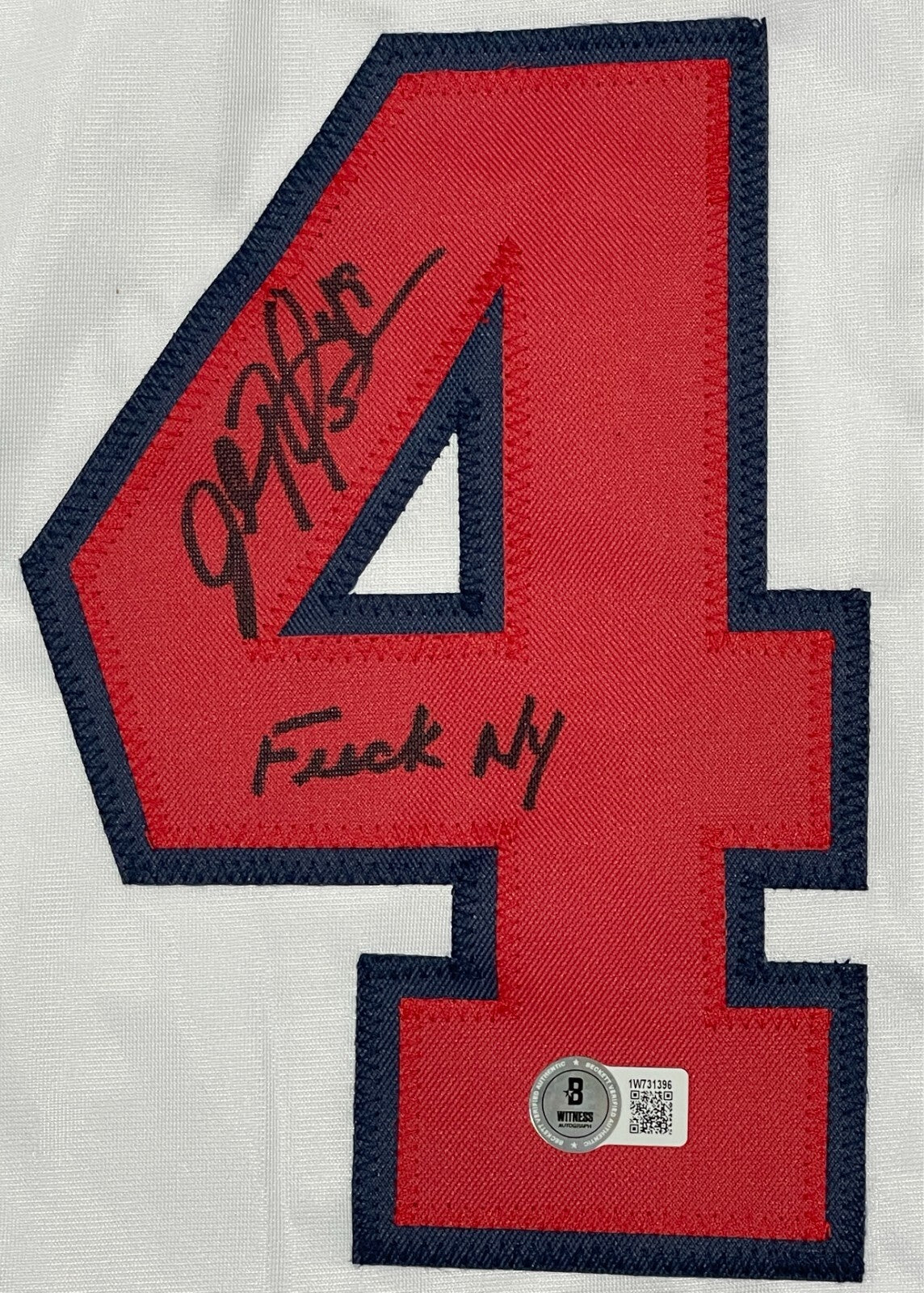 John Rocker Signed Atlanta Braves Custom Jersey w/ F**K NY Beckett Wit BAS COA1