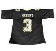 Bobby Hebert Signed Saints Custom Jersey w/ Cajun Cannon Beckett Witness BAS COA0