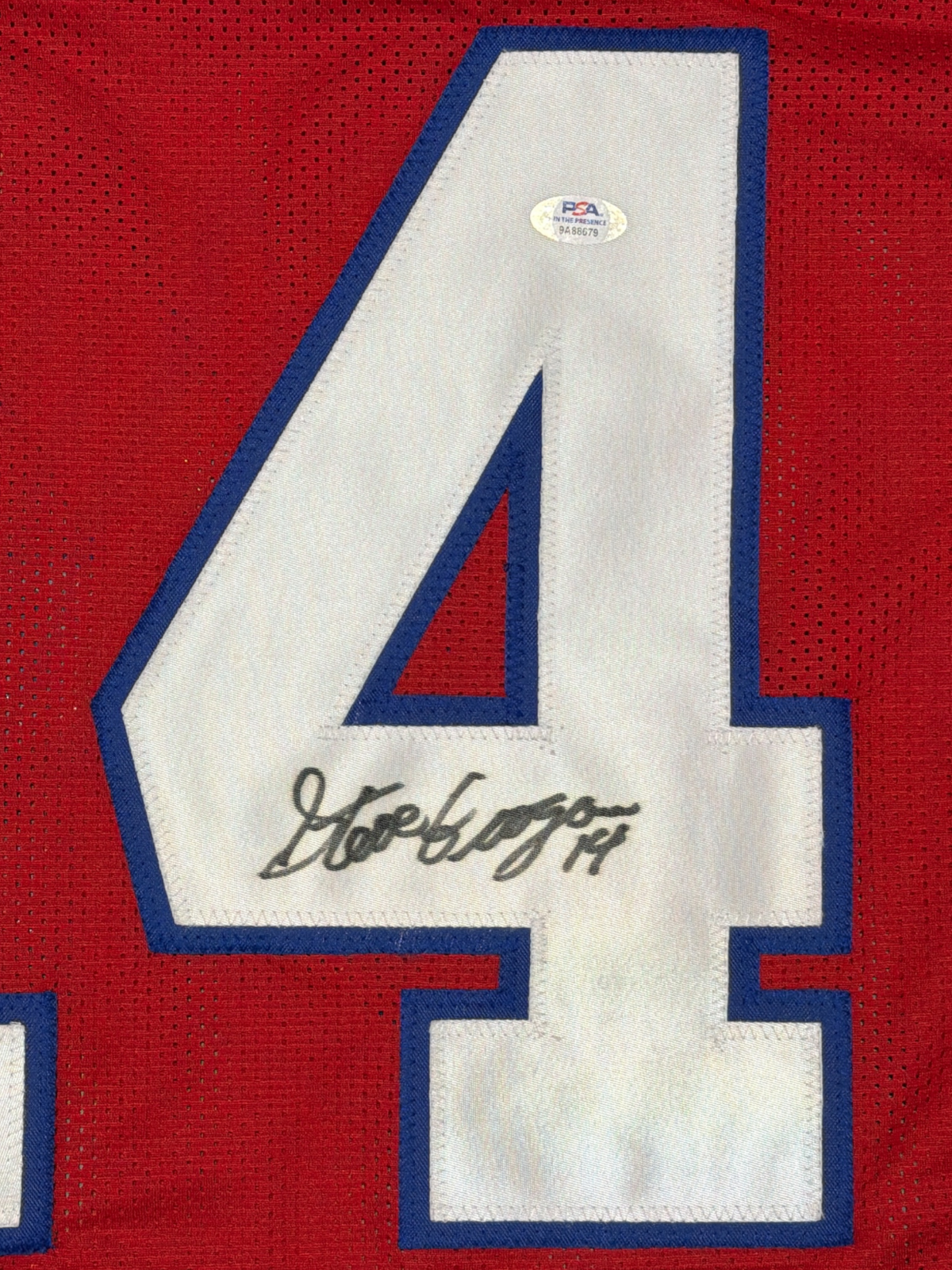 Steve Grogan Signed Autographed New England Patriots Custom Jersey PSA ITP COA1
