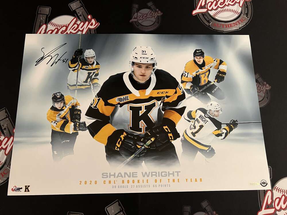 Shane Wright Signed Auto 16x24 Photo 2020 CHL ROY Upper Deck UDA COA QTY Kraken0